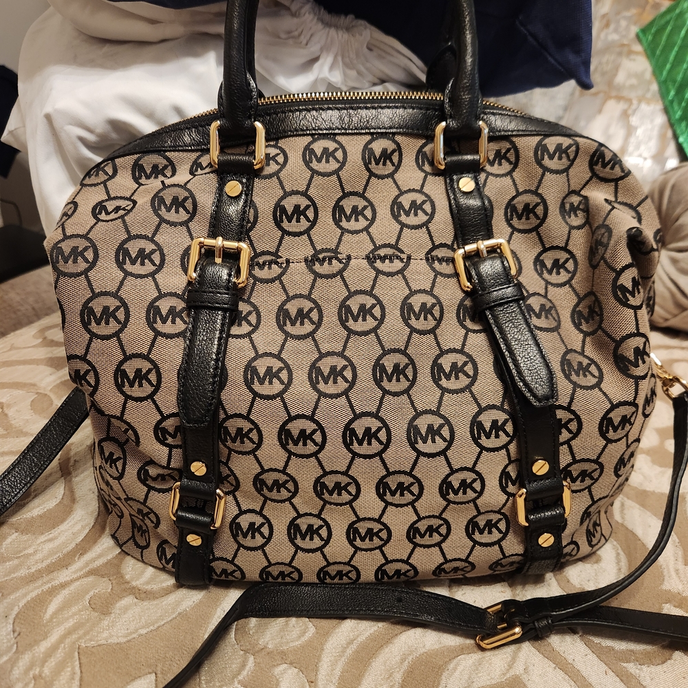 Michael Kors Black and Tan Women's Bag